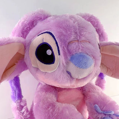 2025 hot Disney Lilo&Stitch Plush Doll Breath Child Peluche Soothes Toy Anime Baby Music Light Sleep Toys Pink Stitch Kid Gifts