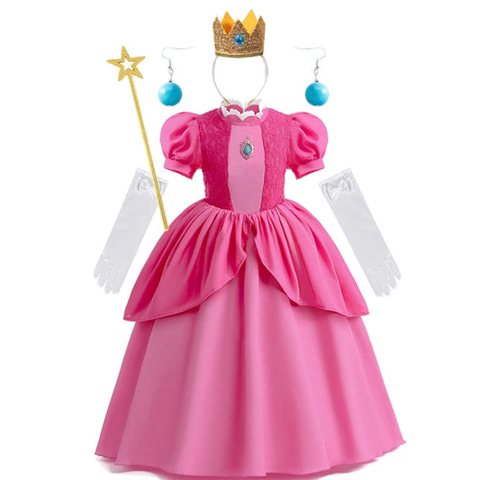 DOCHEER Girls Queen Princess Costume, Puff Sleeve Ball Gown for Birthday