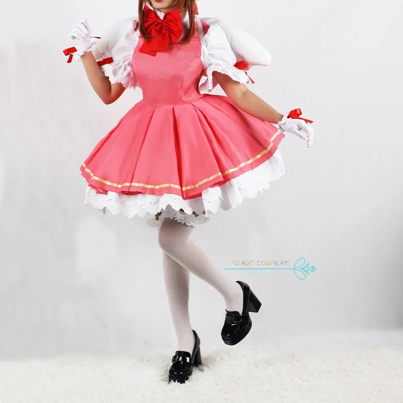 Sakura Cosplay Anime Sakura Cardcaptors Cosplay Costume Sakura Card Captor Role Play Uniform Halloween Party Costume for Women SS69