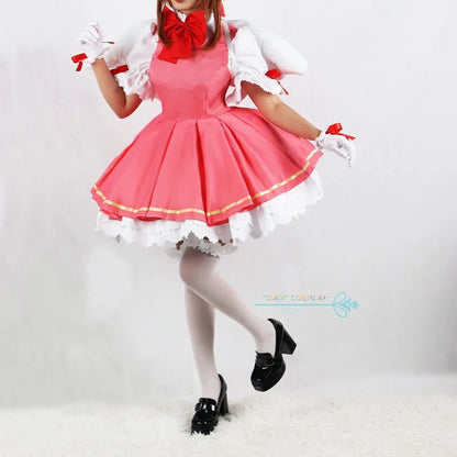 Sakura Cosplay Anime Sakura Cardcaptors Cosplay Costume Sakura Card Captor Role Play Uniform Halloween Party Costume for Women SS69