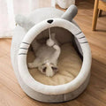 Cartoon Cat Cave Bed, Foldable Cotton Pet Sleeping Mat