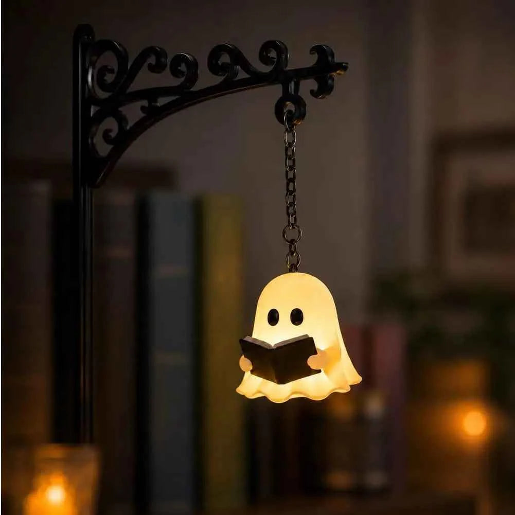 Miniature Hanging Shelf Lamp Decorative Bookshelf Lighting Warm LED Night Light Library Lantern Reading Nook Desk Ornament Literary Decor Book Lover Gift Home Halloween Decorations