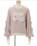 Mine Style Autumn and Winter Classic Cartoon Bear Sweater Lady Girls Sweet Round Neck Loose Sweater Japanese Liz Knit Tops