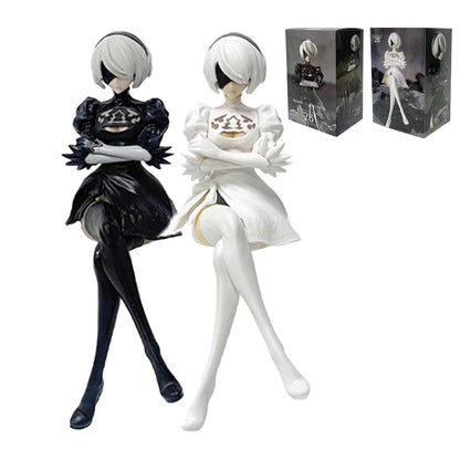13-15CM NieR:Automata Yorha No. 2 Type B PVC Anime Action Figures Model Collection Ornament Anime Cartoon Model Toy Gift SS69 13.69 2pcs-With box