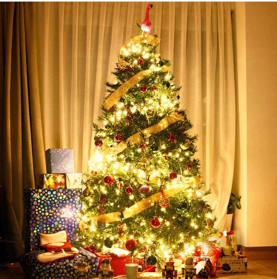 Christmas Decor Lights for Home Village 2024 24V LED String 20m 30m Fairy Garland for Chrismas Tree Country Yard Garden Wedding