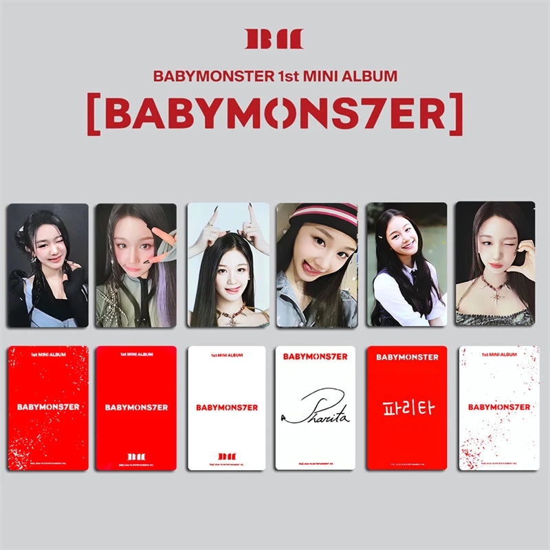 8pcs/set KPOP BABYMONSTER Album HAPPY 1000 DAYS LOMO Card Tea Lu Bao Monster Photo Card AHYEON HARAM RORA RUKA ASA Postcard SS69