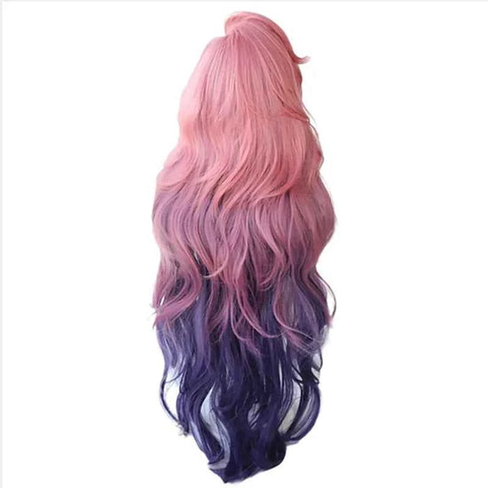 HAIRJOY LoL Seraphine Cosplay Wig KDA Cosplays Curly Pink Purple Green Wigs Heat Resistant Synthetic Hair
