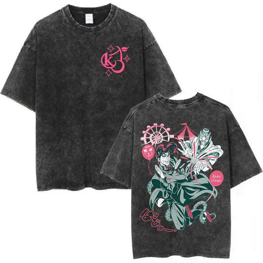 SS69 Men's Jojo Bizarre Adventure Killer Queen Graphic T-Shirt Cotton Tee
