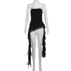 Nibber 2026 Spring New Solid Color Sweet Gentle Cute All-match High Street Travel Sexy Cool Women Chest Wrap ruched Tassel Vest