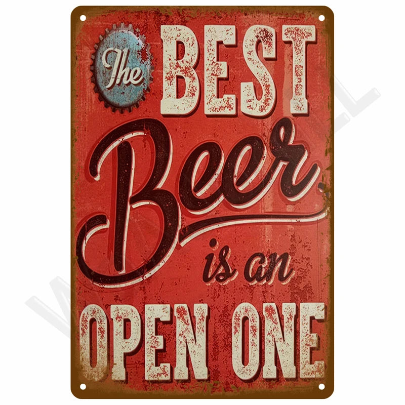 Vintage Metal Tin Sign 20x30cm Retro Wall Art for Home Bar