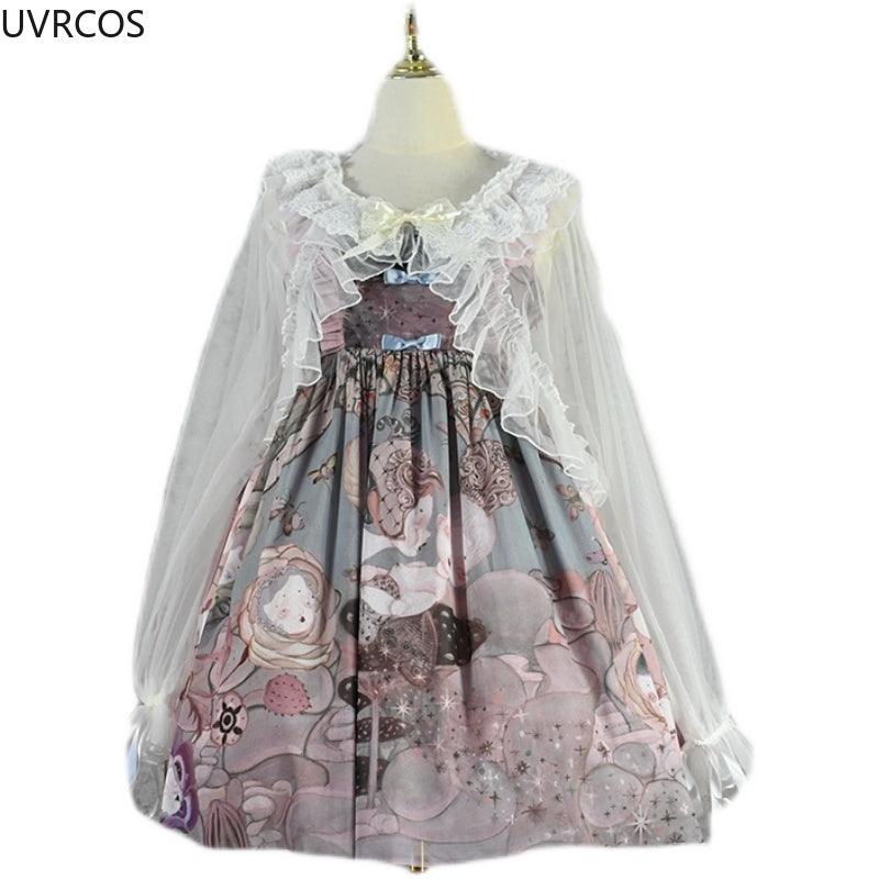 Japanese Sweet Lolita Ruffle Chiffon Shawl Top