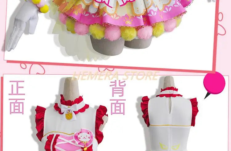 In Stock Anime LoveLive Cat Twin Tail Arcade Game 9 Characters Cosplay Costume Tojo Nozomi Nico Honoka Umi Rin Maki Eli Full Set - SS69