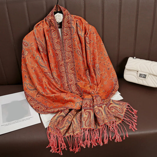 Luxury Brand Autumn Cashmere Pashmina Shawl Lady Wrap Warm Winter Scarves Design Print Female Foulard Cotton Stoles Scarf 2023 SS69 13.69 T100-07