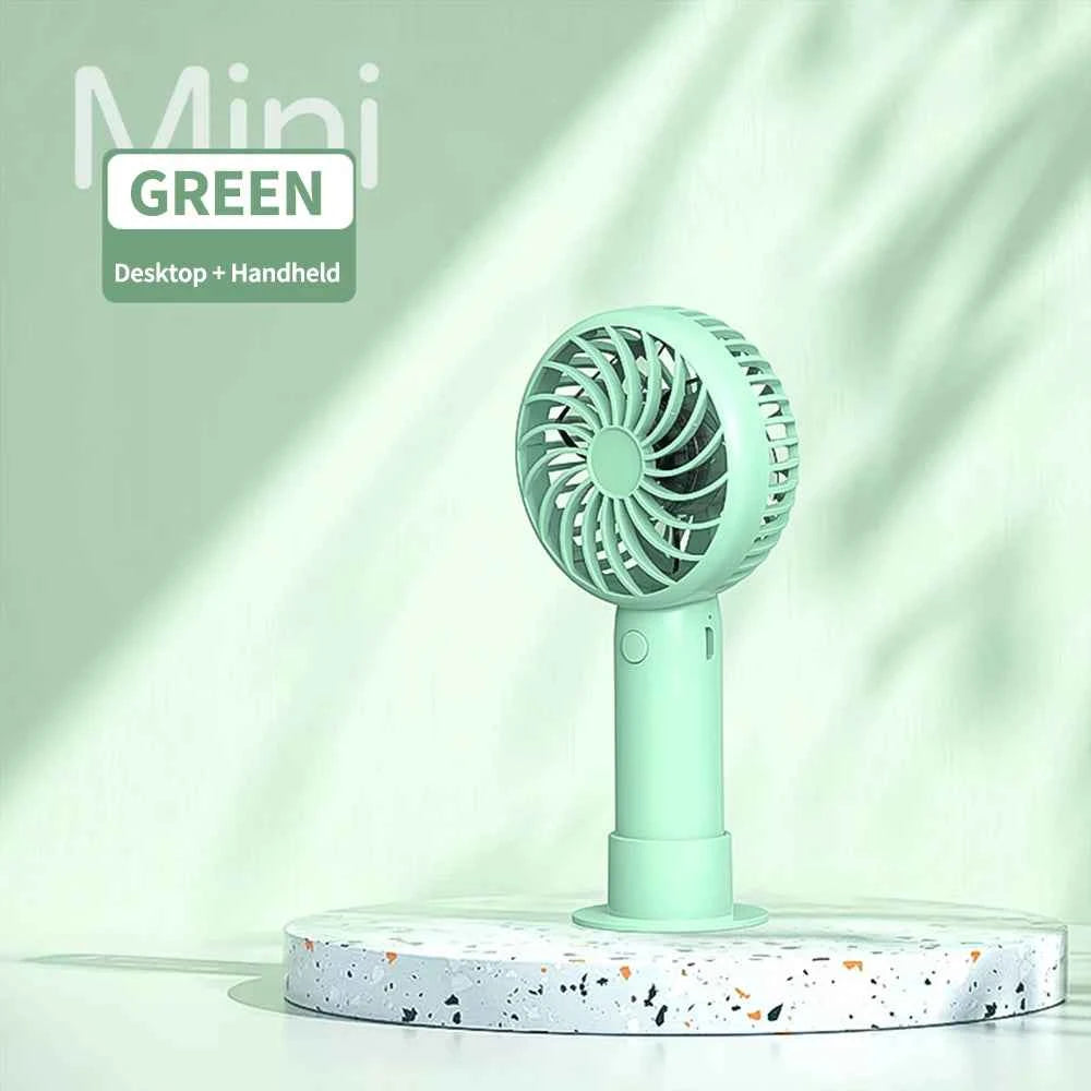 1200mAh Mini Portable FansHandheld USB Rechargeable Quiet Handheld FanAir cooler Outdoor Travel Hand Fans ventilation Fan