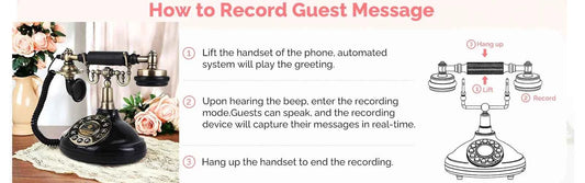 Voice Guestbook phone Wedding Telephone Classic Retro Craftsmanship Recording Guestbook For Confessional Wedding Birthday Party