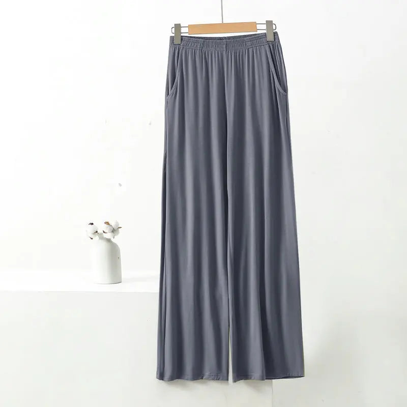 Modal Wide Leg Pants - High Elastic, Large Size Trousers