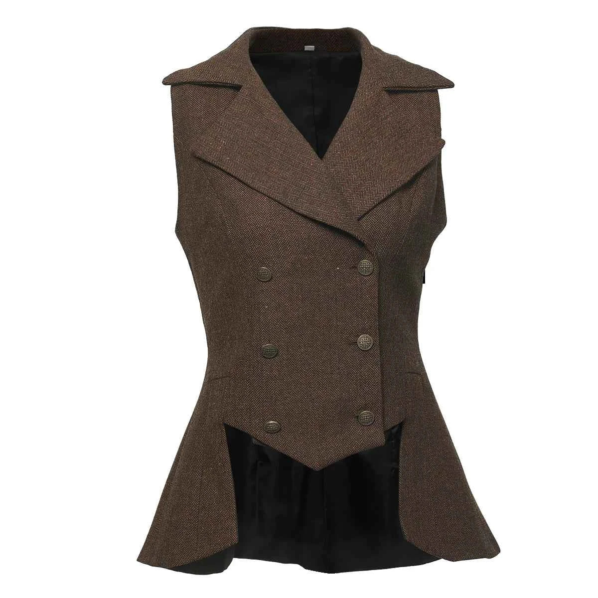 Victorian Vest Woman Vintage Steampunk Renaissance Tailed Waistoat