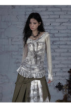 NO ROMANCE Fairy Sexy Punk Printing Half Transparent Lace Patch Knitted Long Sleeve Hooded Dresses Rock Gothic Design Vestidos SS69