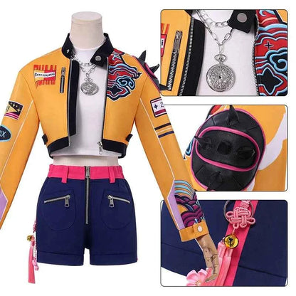 KPop Rumi Cosplay Costume Wig Women Girls Halloween Carnival Comic-con Party Role Playing Outfits