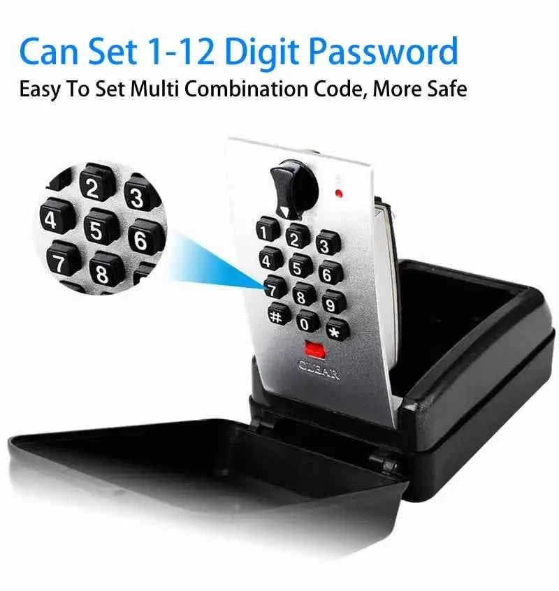 Waterproof Wall Mounted Key Safe Box Anti-theft Key Storage With Combination Password Lock Homestay Office Home Indoor Outdoor