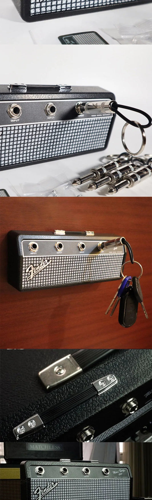 Music Key Storage Frame Fender Guitar Wall Mount Key Ring Holder Vintage Vintage Amp Key Ring Holder Home Decoration Gift 2.0 SS69