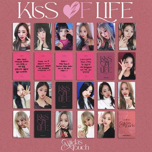 4Pcs/Set KPOP KISS OF LIFE Photocards Midas Touch Album Postcard JULIE NATTY BELLE HANEUL Double-Sided Lomo Cards KIOF Fans Gift SS69