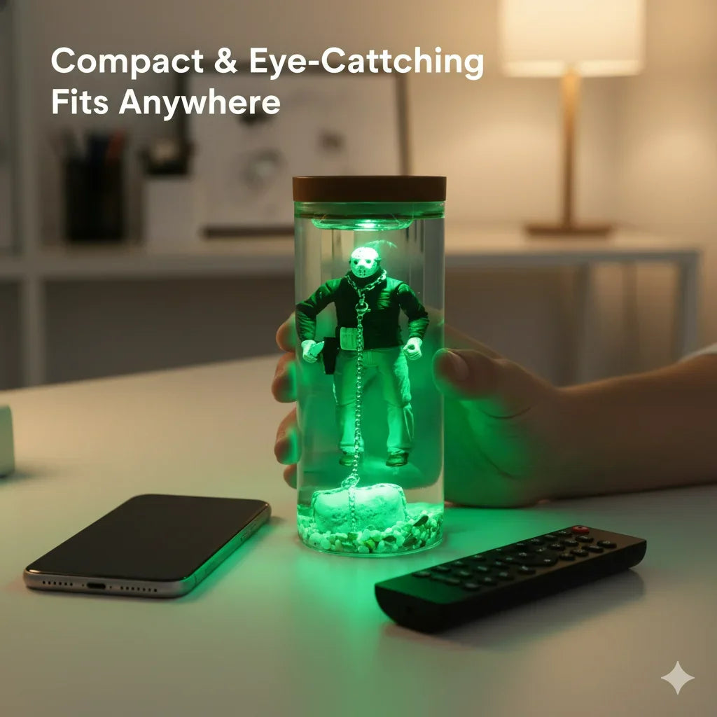 ZHUANGHUANC Alien Resin LED Lamp Stand Novelty Extraterrestrial Decor