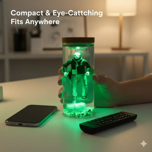 ZHUANGHUANC Alien Resin LED Lamp Stand Novelty Extraterrestrial Decor