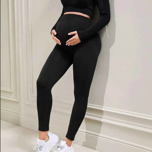 Pregnant Women's Thin Bottoming Pants Spring And Summer New Maternity High Elastic Belly Support Pants