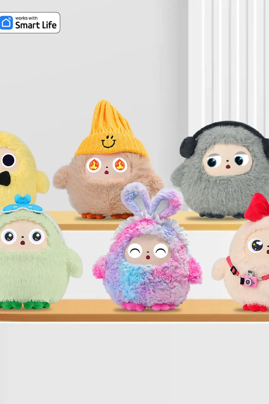 AI Plush Toy W/Smart Voice&LED Eyes,Interactive Companion for Kid/Adult‌Gift-ReadyRechargeable E-Pet open up fun life W/Tuya App