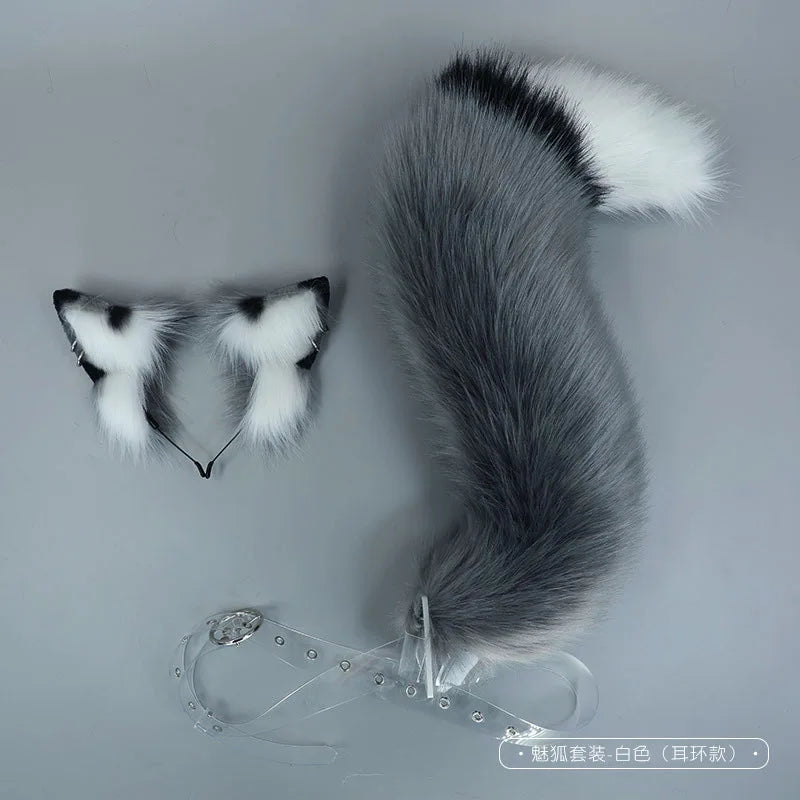 Handmade Faux Fur Fox Ears & Tail Cosplay Headband