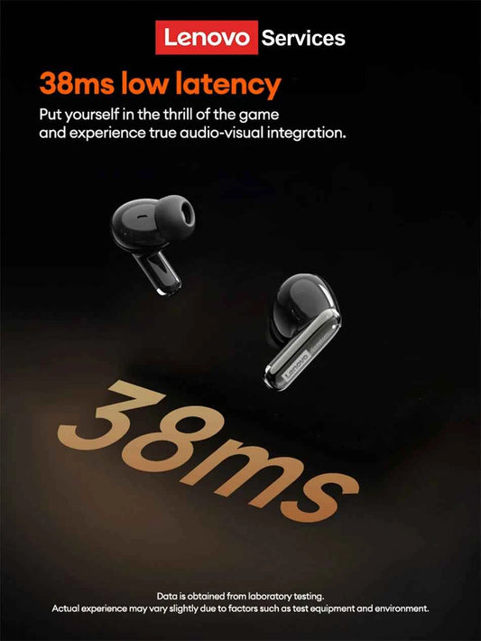 Lenovo LE208 TWS Bluetooth 6.0 Wireless Leather Earphones Stereo ENC Noise Cancelling Headphone 38ms Low Latency Gaming Headset