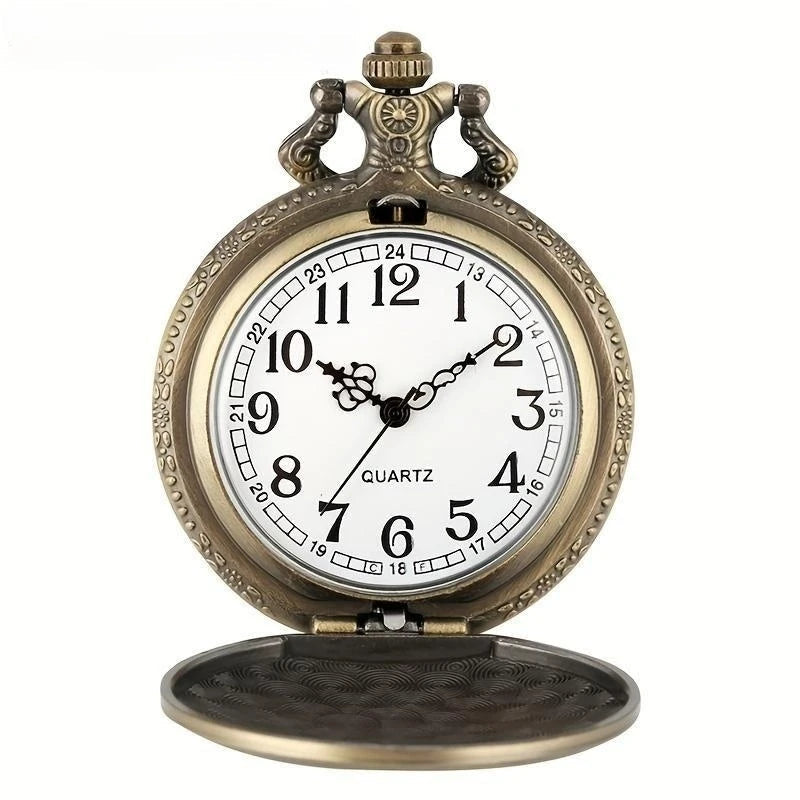 Vintage bronze poker cartoon quartz pocket watch the best gift for children men and women SS69