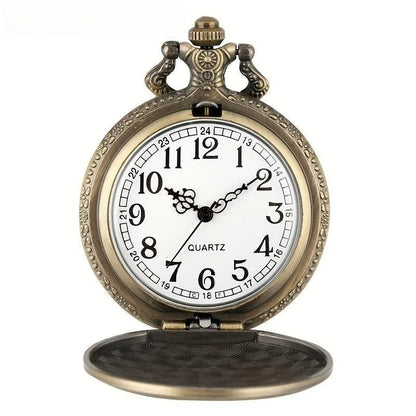 Vintage bronze poker cartoon quartz pocket watch the best gift for children men and women SS69