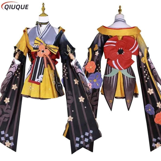 Chiori Cosplay Costume Wigs Boots Shoes Metal Accessories Women Costume Full Set Carnival Party Costume