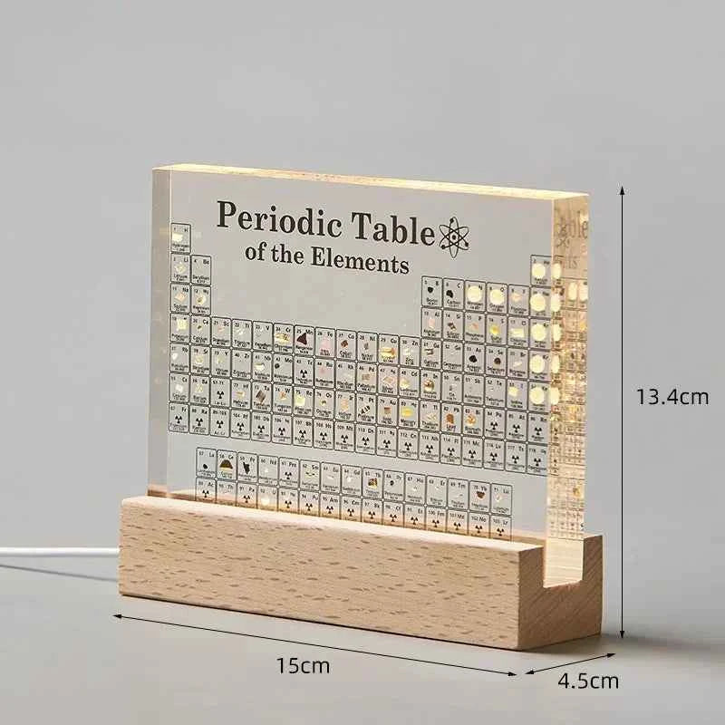 Acrylic Elements Periodic Table Mendeleev Safe Periodic Table Figurine Display Science Ornament Room Decoration Desk Accessories