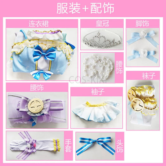 COS-KiKi Anime Lovelive Aqours Tojo Nozomi/Nishikino Maki All Members Fireworks Awakening Lolita Singing Suit Cosplay Costume SS69