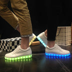 Comemore 2022 Adult Unisex Womens Mens Kid Luminous Sneakers Glowing USB Charge Boys LED Colorful Light-up Shoes Girls Footwear SS69