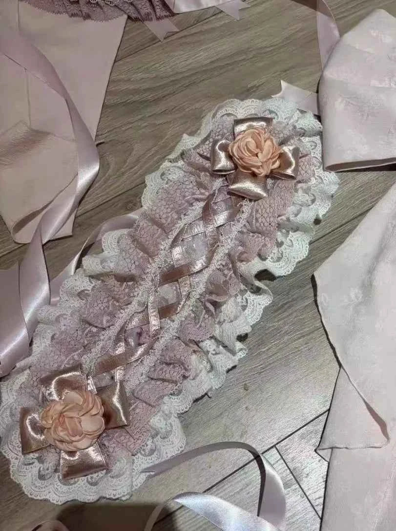 Original Heavy Birthday Party Lolita Puffy Dress Sweet Girls Back Big Bow Tail Vintage High-end Women's Elegant OP Dress