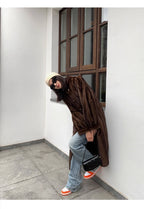 Lautaro Women's Long Faux Mink Fur Coat - Thick Warm Winter Overcoat
