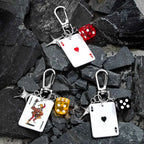 1pc Poker Dice Star Keychain, Retro Cool Style, Suitable for Bag Charm / Key Decoration / Personalized Accessory