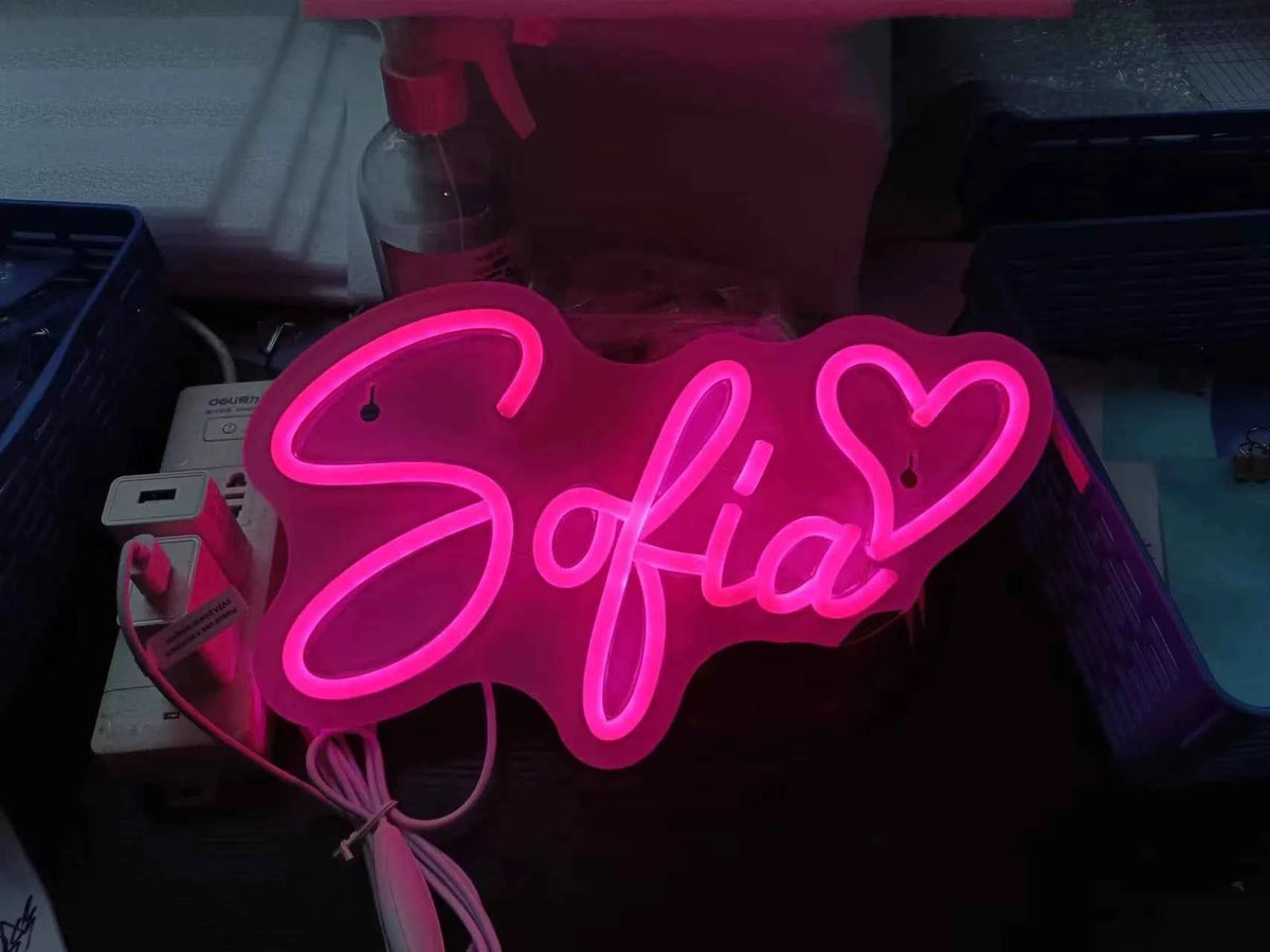 Custom Name Neon Sign Teenage Girls Birthday Gifts Personalized Neon LED Name Sign USB Dimmable LED Neon Wall Decor Light