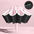 Reverse Folding Umbrellas Double Bones Black Glue Automatic Sunshade Sunscreen Rain Umbrella Strong Wind Resistance