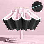 Reverse Folding Umbrellas Double Bones Black Glue Automatic Sunshade Sunscreen Rain Umbrella Strong Wind Resistance