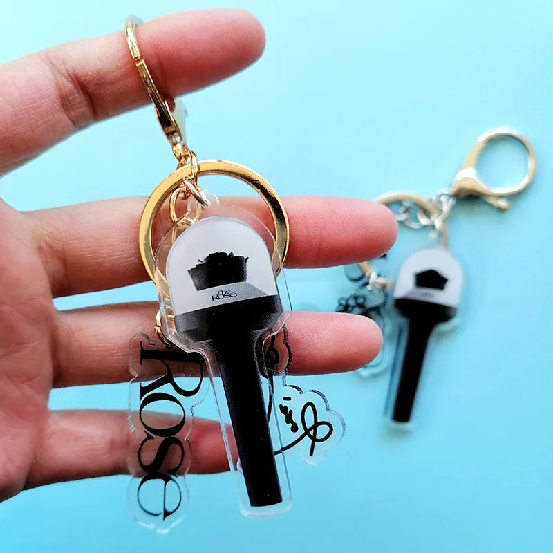 KPOP Acrylic Keychains Three piece keychain acrylic double-sided pendant bag accessories