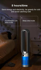 42 Inch 220V Bladeless Fan Dual-Purpose Cooling And Heating Home Silent Heater Quick Air Circulation And Purification Tower