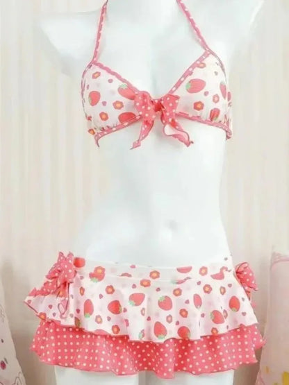 YUNZHAOLUCN Women's High Waist 4-Piece Bikini Set Solid Polyester Swimwear