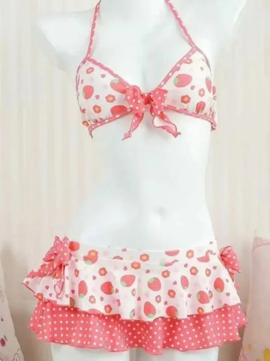 YUNZHAOLUCN Women's High Waist 4-Piece Bikini Set Solid Polyester Swimwear
