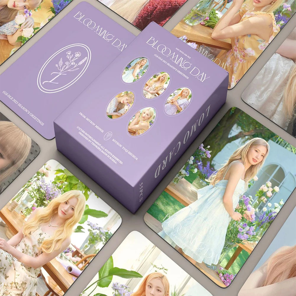 KPOP 55cards/set (G) I-DLE Album Card I FEEL Album GIDLE Ye Shuhua MINNIE Printed Photo Card LOMO Card Gift For Girls Collection SS69