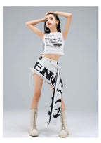Girls K-Pop Street Dance Crop Top & Hot Pants Set